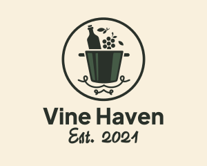 Winery Bucket Bar logo design