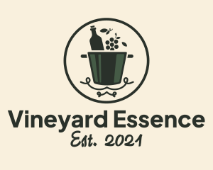 Winery Bucket Bar logo design