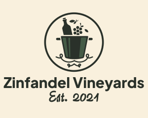 Winery Bucket Bar logo design