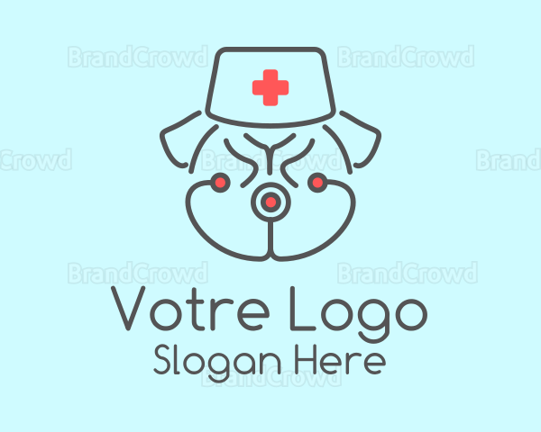 French Bulldog Veterinarian Logo