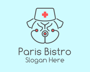 French Bulldog Veterinarian logo design