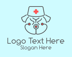 Nurse - French Bulldog Veterinarian logo design