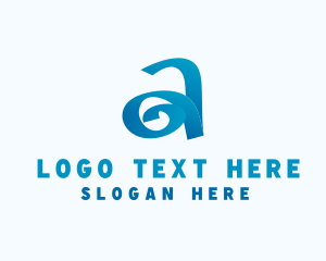 Multimedia - Startup Letter A Resort Swirl logo design