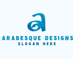 Startup Letter A Resort Swirl logo design