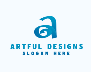 Startup Letter A Resort Swirl logo design