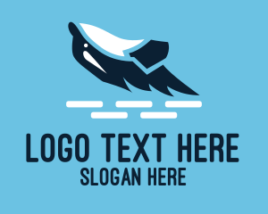 Whale Tail - Killer Whale Aquarium logo design