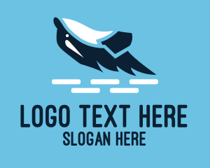 Swimming - Killer Whale Aquarium logo design