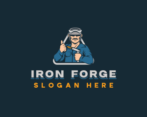 Ironwork - Industrial Ironwork Welder logo design