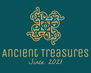 Intricate Bronze Ornament  logo design