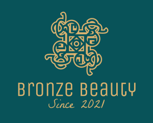 Bronze - Intricate Bronze Ornament logo design