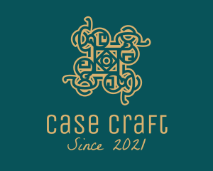 Tile - Intricate Bronze Ornament logo design