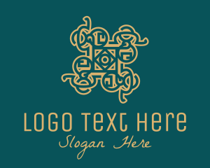 Intricate Bronze Ornament  Logo
