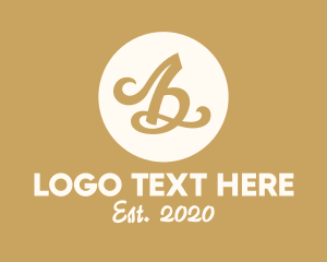 Calligraphic - Elegant Calligraphy Letter B logo design