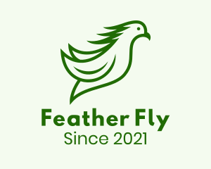 Green Flying Cockatoo logo design