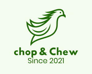 Tropical Bird - Green Flying Cockatoo logo design