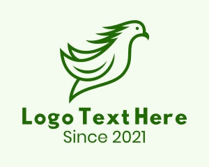 Cockatoo - Green Flying Cockatoo logo design