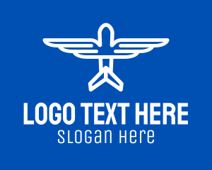 Minimalist Airplane Wings Logo