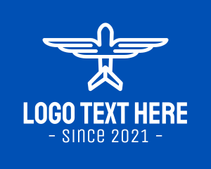 Minimalist Airplane Wings Logo