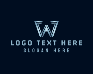 Entrepreneur - Metallic Letter W Business logo design