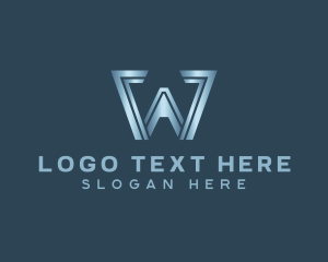 Mechanical - Metallic Letter W Business logo design