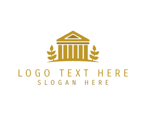 Wreath - Column Pillar Temple logo design