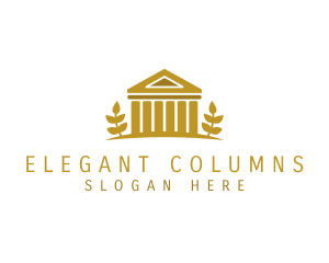 Column Pillar Temple logo design