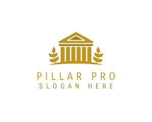 Column Pillar Temple logo design