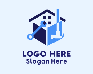 Repair - Home Construction Builder Tools logo design