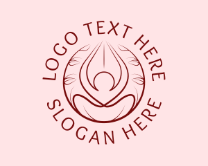 Healthy Living - Yoga Wellness Spa logo design