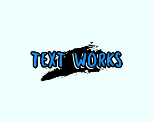 Text - Graffiti Paint Text logo design
