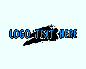 Graffiti Paint Text Logo
