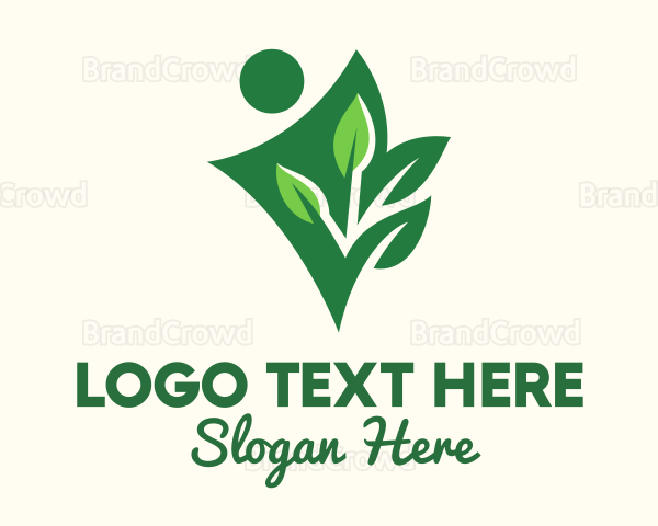 Environmental Activist Planting Logo