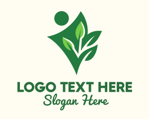 Earth - Environmental Activist Planting logo design