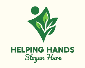 Volunteering - Environmental Activist Planting logo design