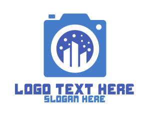 Vlogger - Blue City Camera logo design