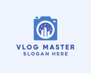 Vlogger - Tower Camera Photography logo design