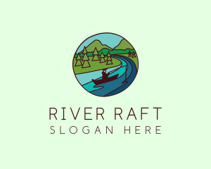 Outdoor River Campsite logo design