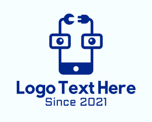 Tempered Glass - Mobile Geek Technician logo design