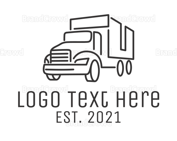 Courier Cargo Truck Logo