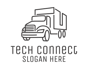 Courier Cargo Truck  Logo