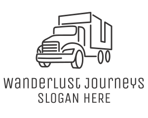 Courier Cargo Truck  Logo