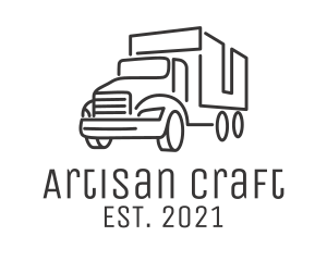 Courier Cargo Truck  logo design