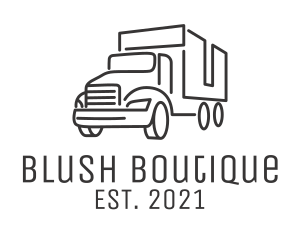 Courier Cargo Truck  logo design