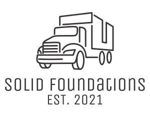 Freight - Courier Cargo Truck logo design