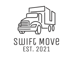 Move - Courier Cargo Truck logo design