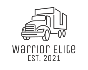 Black - Courier Cargo Truck logo design