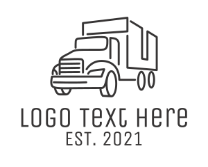 Removalist - Courier Cargo Truck logo design
