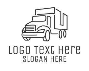 Courier Cargo Truck  Logo