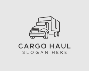 Courier Cargo Truck  logo design