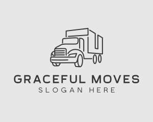 Courier Cargo Truck  logo design